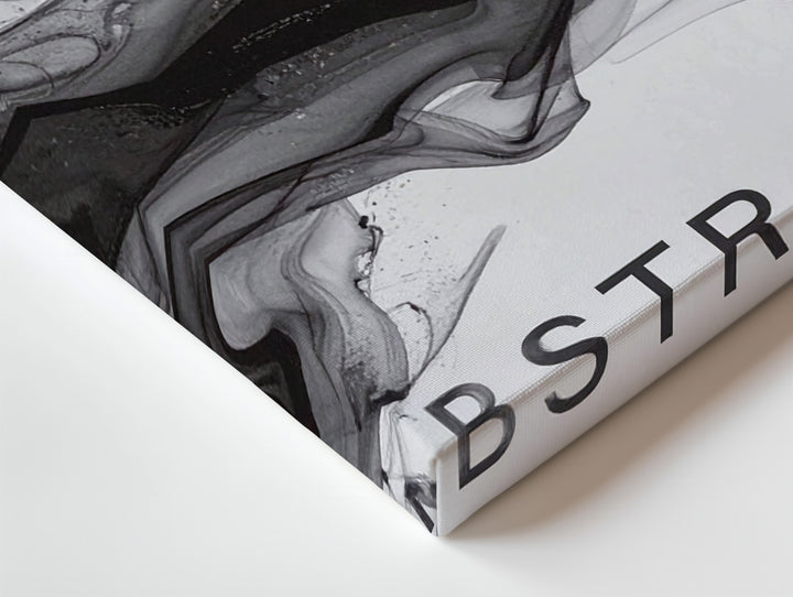Modern Abstract Canvas – Bold Brushstroke Art with Fluid Ink Textures - Gifitto