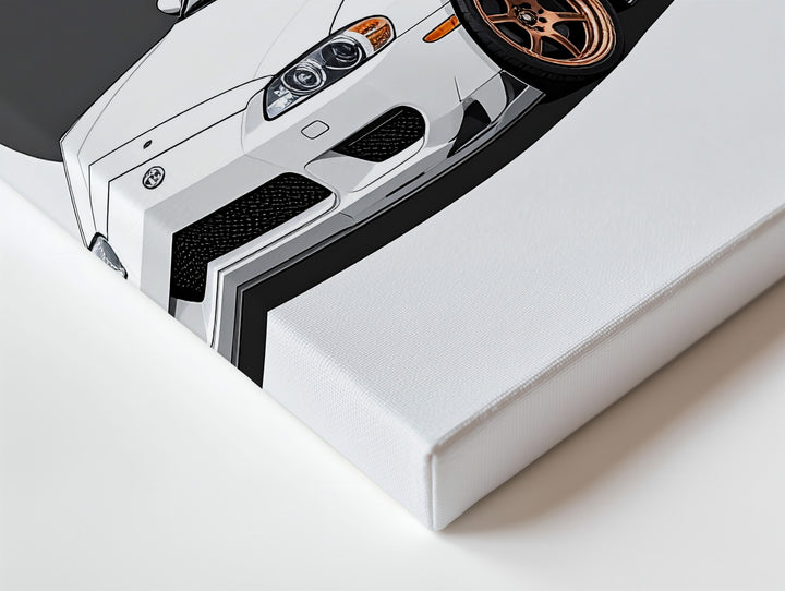 Minimalist Toyota Supra Mk4 Canvas – Japanese Tuner Culture Wall Art - Gifitto