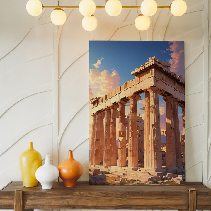 Golden Hour Parthenon Canvas – Iconic Athens Temple Photography - Gifitto