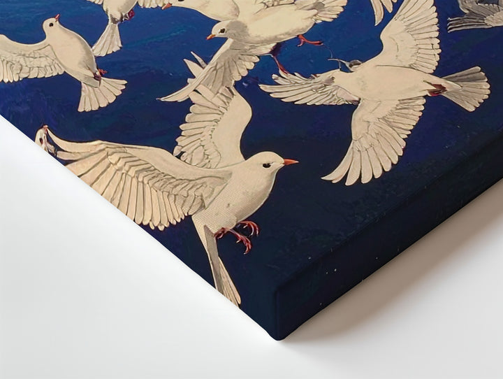 Mystical Ascent Birds Canvas – Dark Gradient Flight & Spiritual Unity Art - Gifitto