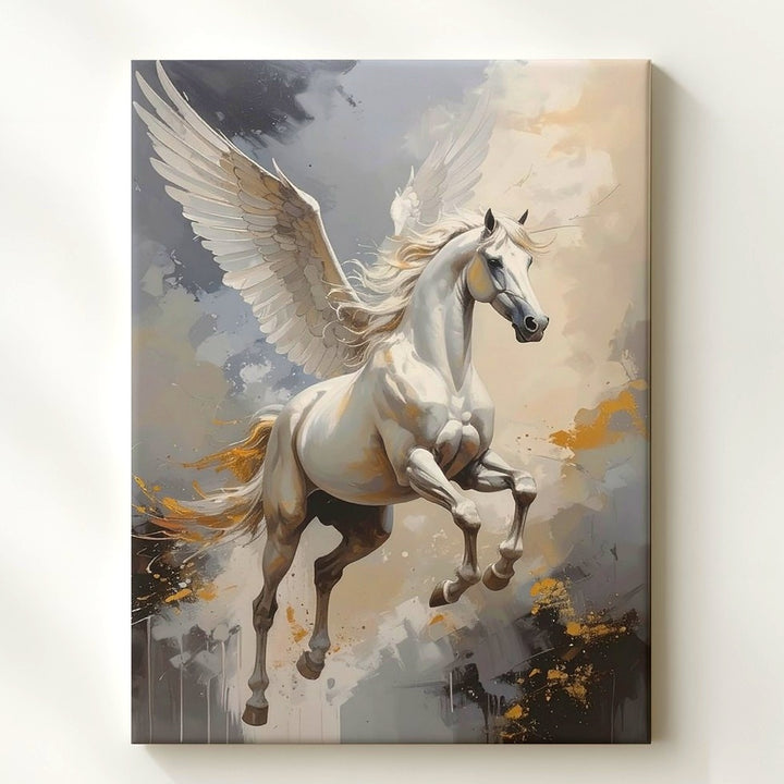 Majestic Pegasus Canvas – Mythical Winged Horse Digital Art - Gifitto