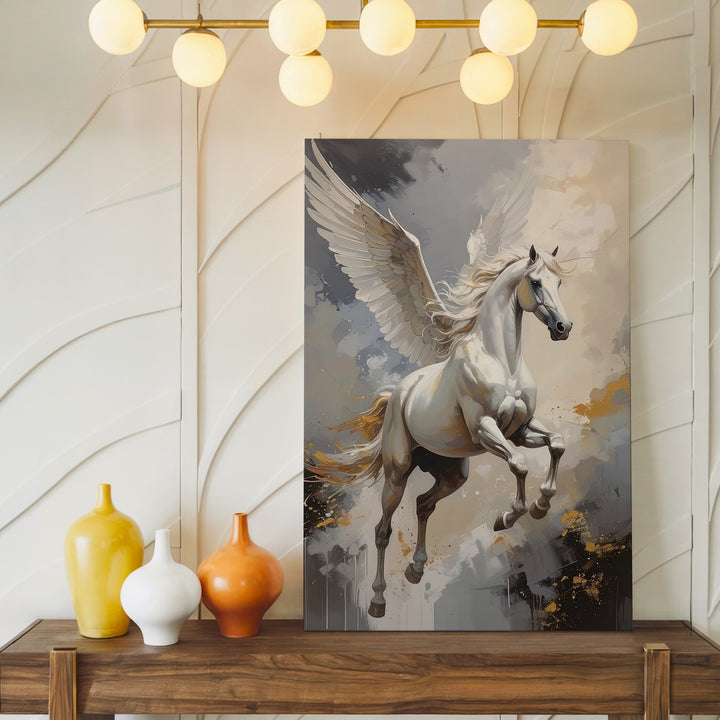 Majestic Pegasus Canvas – Mythical Winged Horse Digital Art - Gifitto