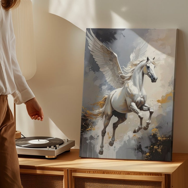 Majestic Pegasus Canvas – Mythical Winged Horse Digital Art - Gifitto