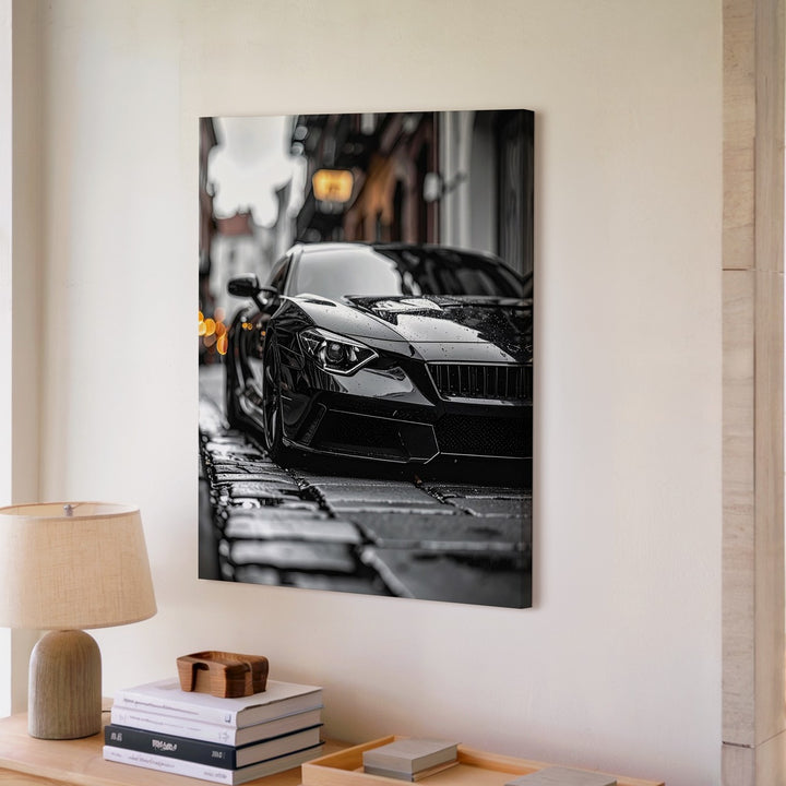 Moody Lamborghini Huracán Canvas – Cinematic Urban Night Wall Art - Gifitto