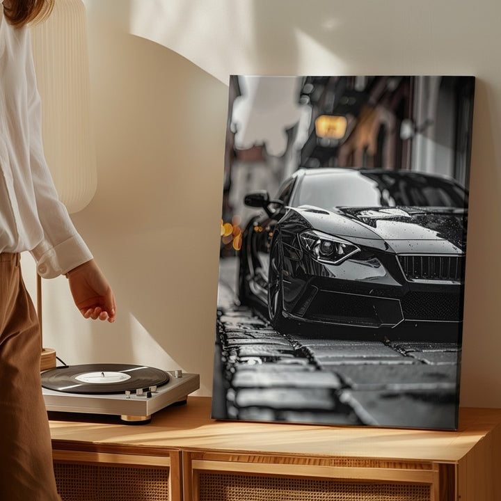 Moody Lamborghini Huracán Canvas – Cinematic Urban Night Wall Art - Gifitto