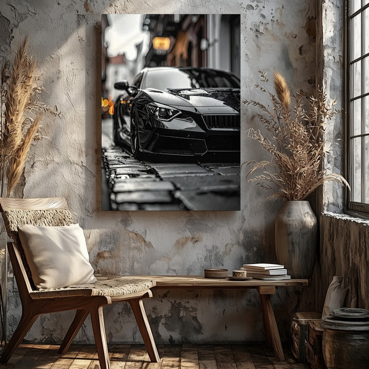 Moody Lamborghini Huracán Canvas – Cinematic Urban Night Wall Art - Gifitto