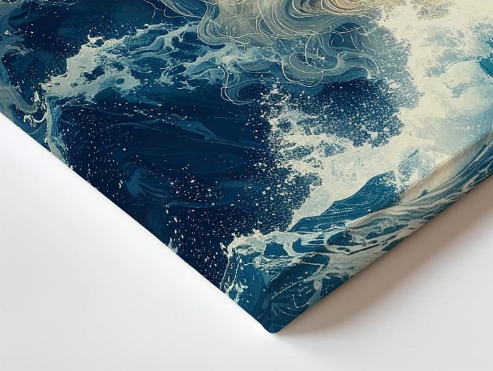 Elemental God Portrait Canvas – Surreal Zeus & Poseidon Wall Art - Gifitto