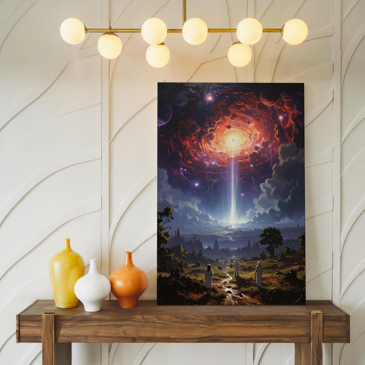 Cosmic Mysticism Canvas – Swirling Galaxies and Celestial Phenomena - Gifitto