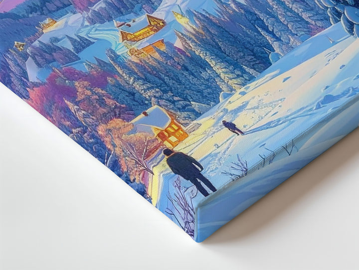 Dreamfire Winter Canvas – Surreal Fantasy Landscape with Glowing Sky - Gifitto