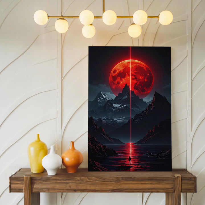 Apocalyptic Red Planet Canvas – Fiery Planet and Foreboding Landscape - Gifitto