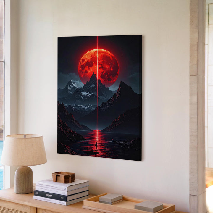 Apocalyptic Red Planet Canvas – Fiery Planet and Foreboding Landscape - Gifitto