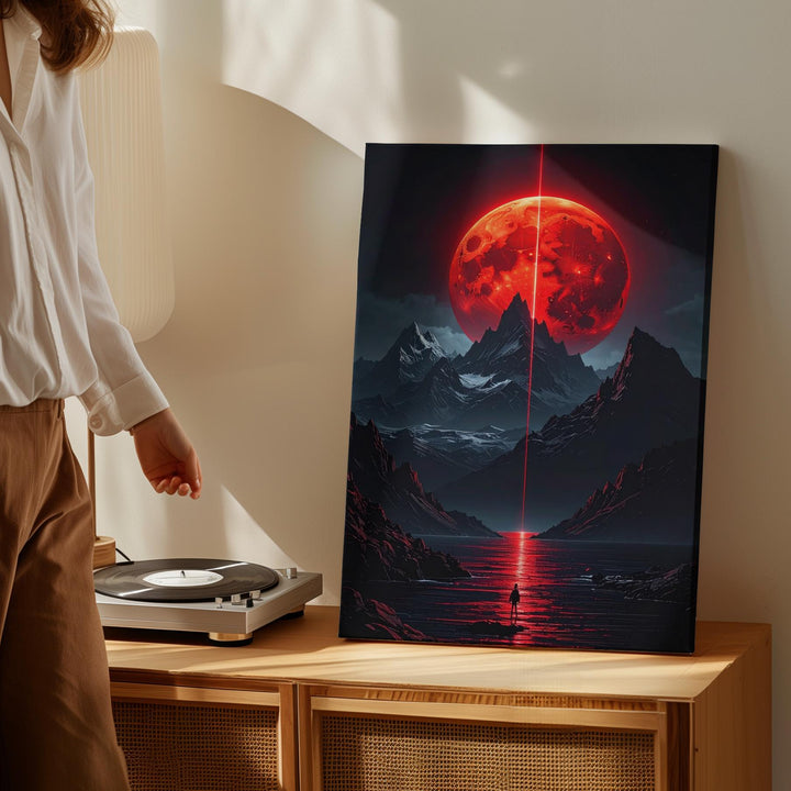 Apocalyptic Red Planet Canvas – Fiery Planet and Foreboding Landscape - Gifitto