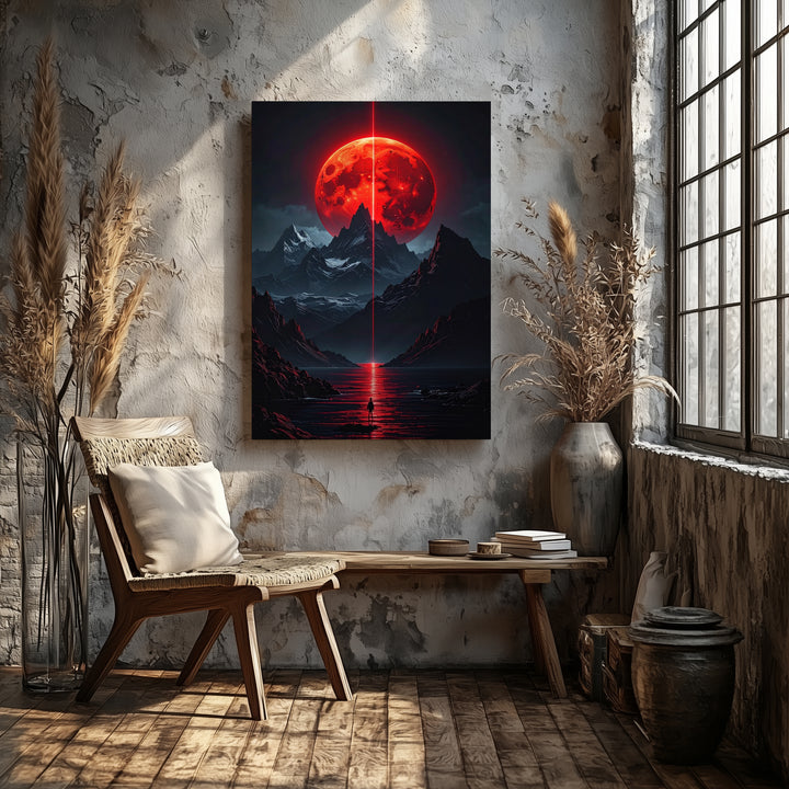 Apocalyptic Red Planet Canvas – Fiery Planet and Foreboding Landscape - Gifitto