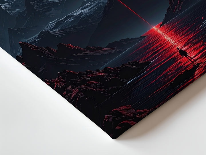 Apocalyptic Red Planet Canvas – Fiery Planet and Foreboding Landscape - Gifitto