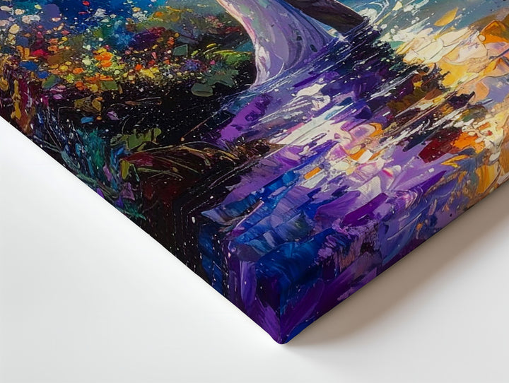 Ethereal Embrace Canvas – Romantic Fantasy Winged Lovers Art - Gifitto