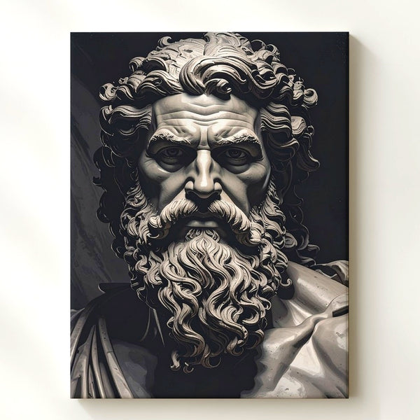 Divine Patriarch Canvas – Mythic Zeus-Inspired Wall Art - Gifitto