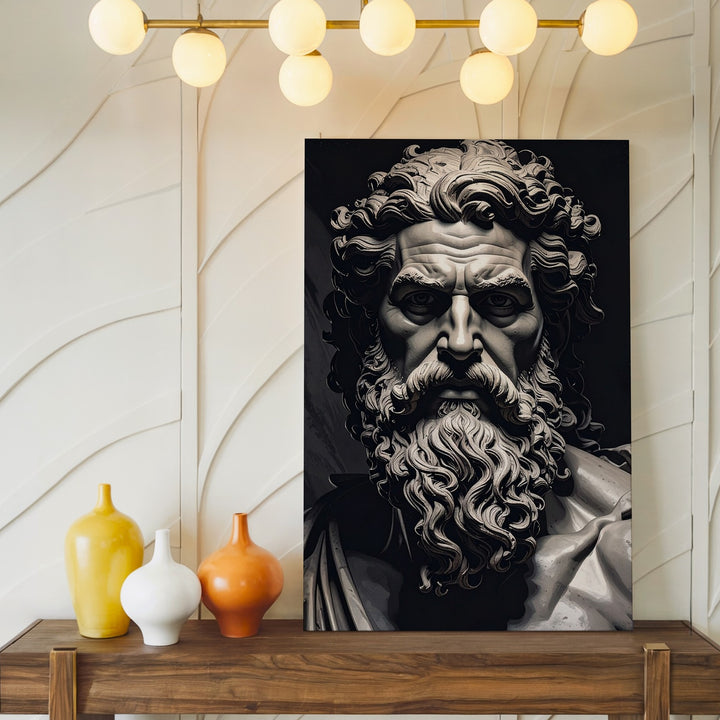 Divine Patriarch Canvas – Mythic Zeus-Inspired Wall Art - Gifitto