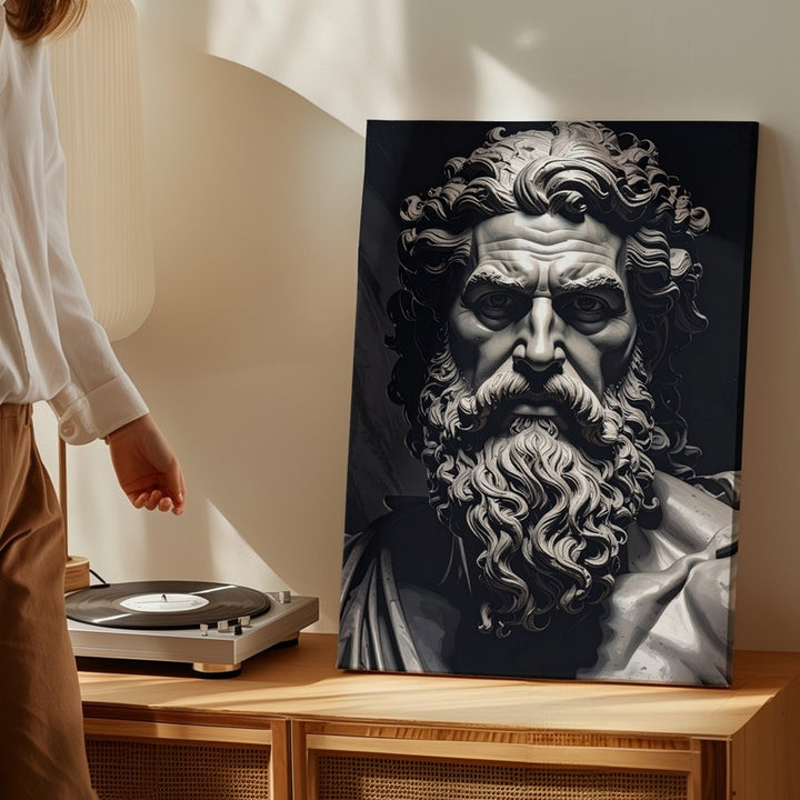 Divine Patriarch Canvas – Mythic Zeus-Inspired Wall Art - Gifitto