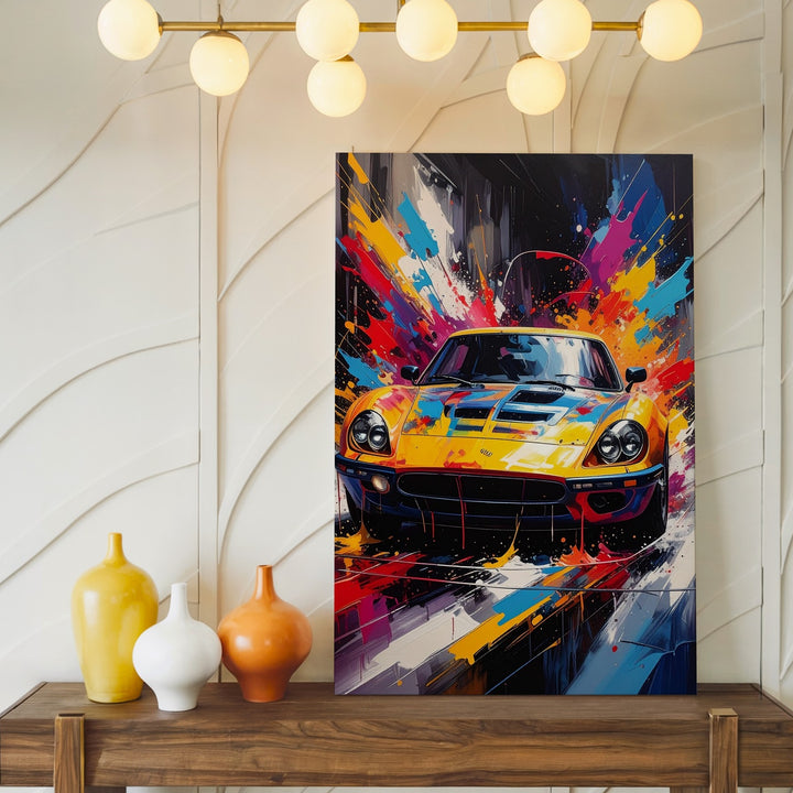 Porsche 911 GT3 RS Splash Canvas – Abstract Street Art Automotive Wall Art - Gifitto