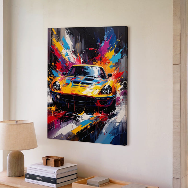 Porsche 911 GT3 RS Splash Canvas – Abstract Street Art Automotive Wall Art - Gifitto