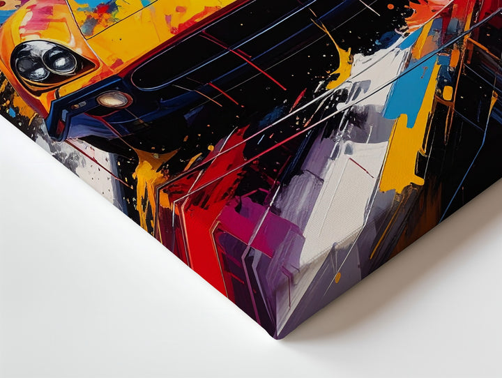 Porsche 911 GT3 RS Splash Canvas – Abstract Street Art Automotive Wall Art - Gifitto