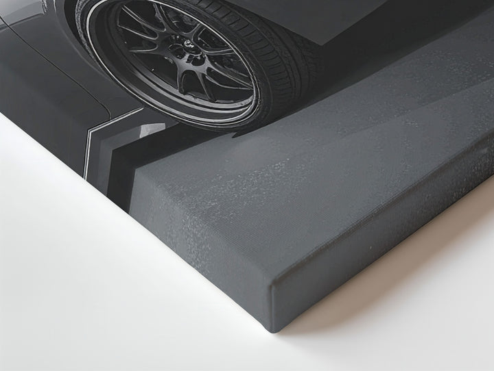 Matte Grey Porsche 911 Restomod Canvas – Sleek Rear Angle Tuner Car Wall Art - Gifitto