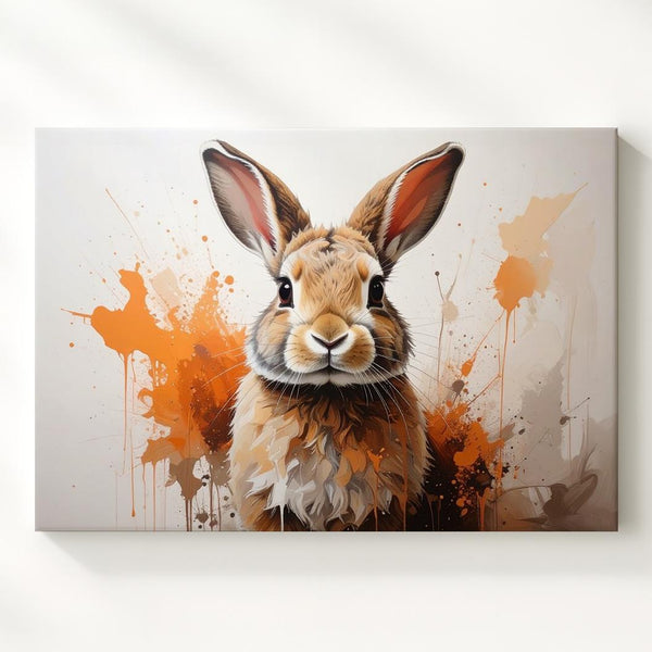 Abstract Rabbit Canvas – Modern Easter Wall Art - Gifitto