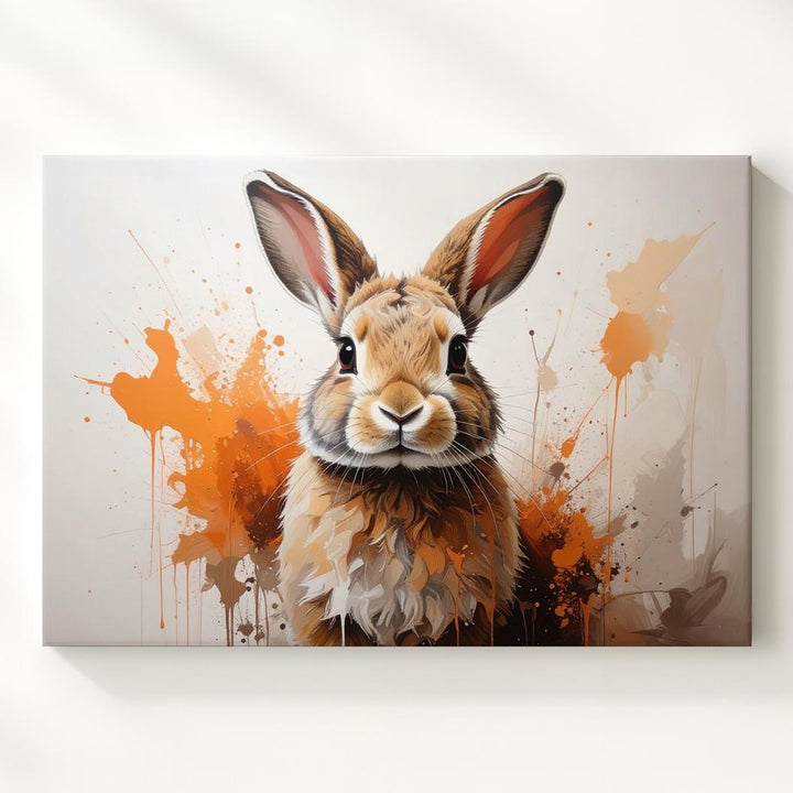 Abstract Rabbit Canvas – Modern Easter Wall Art - Gifitto