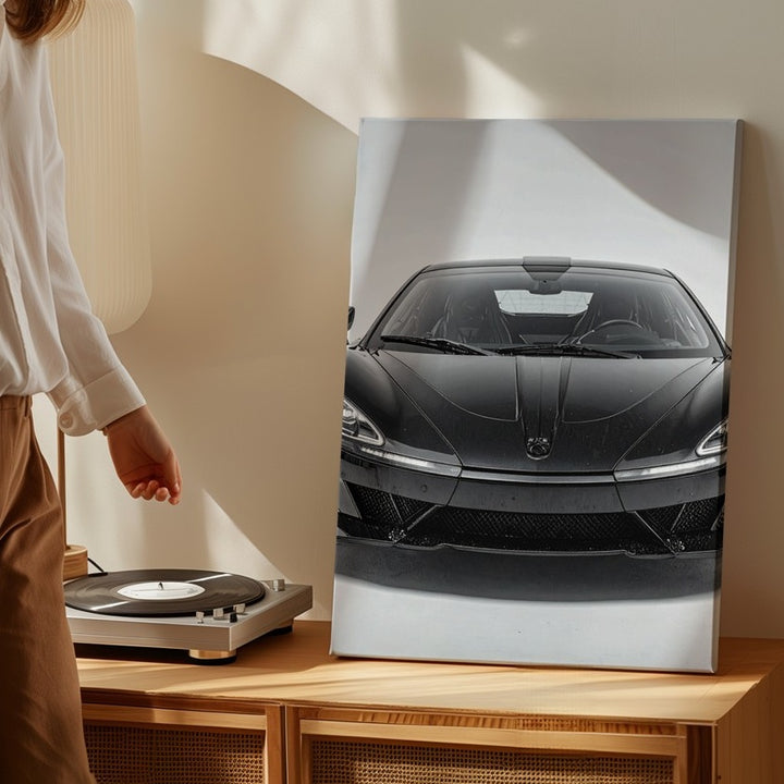 McLaren P1 Hypercar – Futuristic Black Automotive Canvas Art - Gifitto