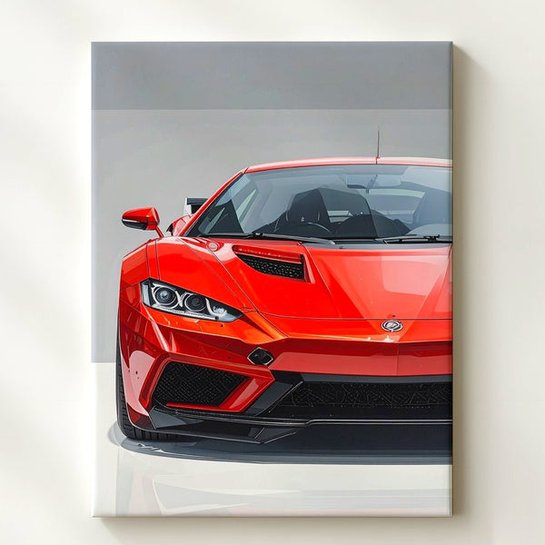 Lamborghini Aventador Red Hypercar Canvas – Modern Sports Car Wall Art - Gifitto