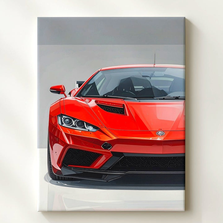 Lamborghini Aventador Red Hypercar Canvas – Modern Sports Car Wall Art - Gifitto