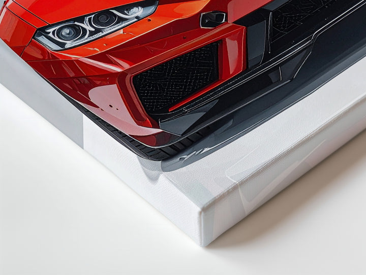 Lamborghini Aventador Red Hypercar Canvas – Modern Sports Car Wall Art - Gifitto