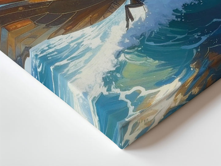 Surreal Butterfly Seascape Canvas – Sailing Across the Ocean on Amber Wings - Gifitto