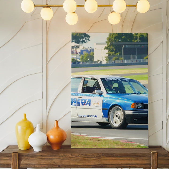 Vintage Volvo Touring Car Canvas – Classic Race Car on Track at High Speed - Gifitto