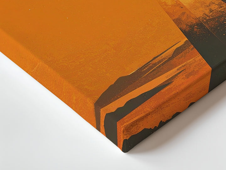 Rocketship Launch Canvas – Bold Silhouette Blasting Into Orange Space - Gifitto