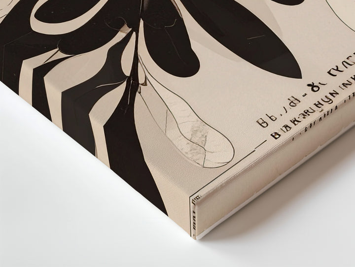 Vintage Matisse-Inspired Botanical Cut-Out Canvas – Organic Black Shapes - Gifitto