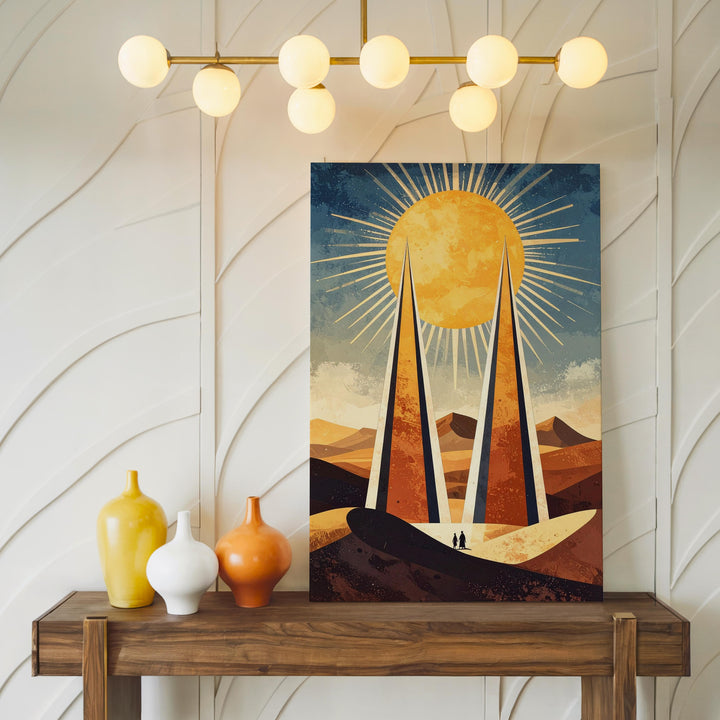 Rising Sun Canvas – Powerful Symbolism of Energy and Renewal in Desert Landscape - Gifitto