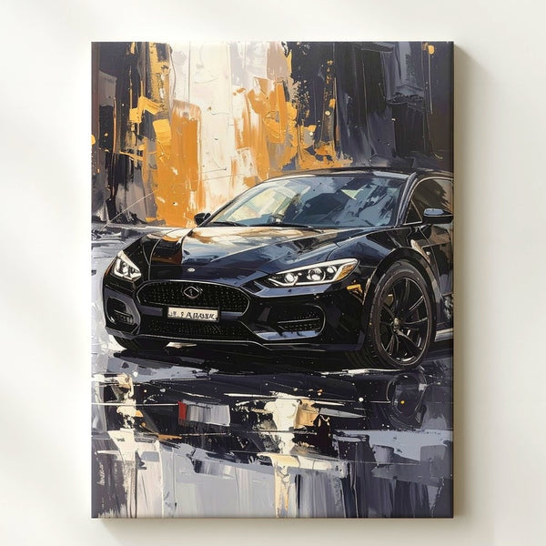 Bugatti Chiron Black Luxury Canvas – Stylized Sports Car Digital Art - Gifitto