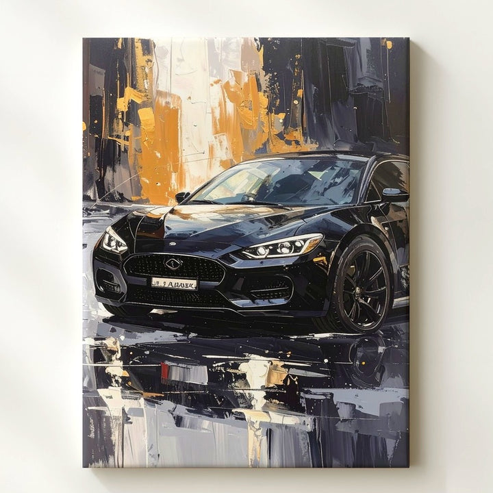Bugatti Chiron Black Luxury Canvas – Stylized Sports Car Digital Art - Gifitto