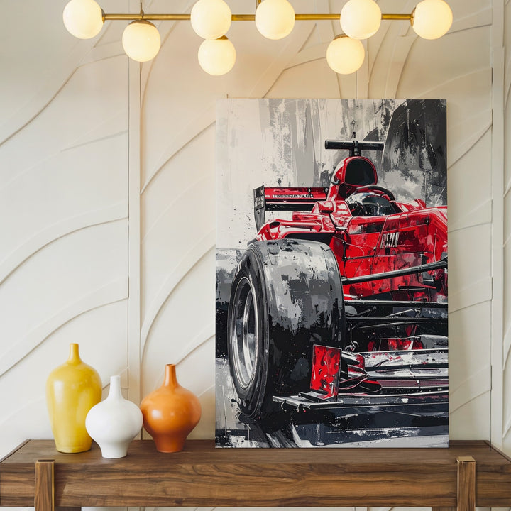 Red Ferrari F1 Formula 1 Car Canvas – High-Energy Motorsport Art - Gifitto