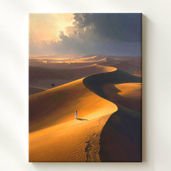 Solitude in the Desert Canvas – Expansive Landscape of Isolation and Reflection - Gifitto