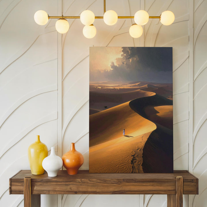 Solitude in the Desert Canvas – Expansive Landscape of Isolation and Reflection - Gifitto