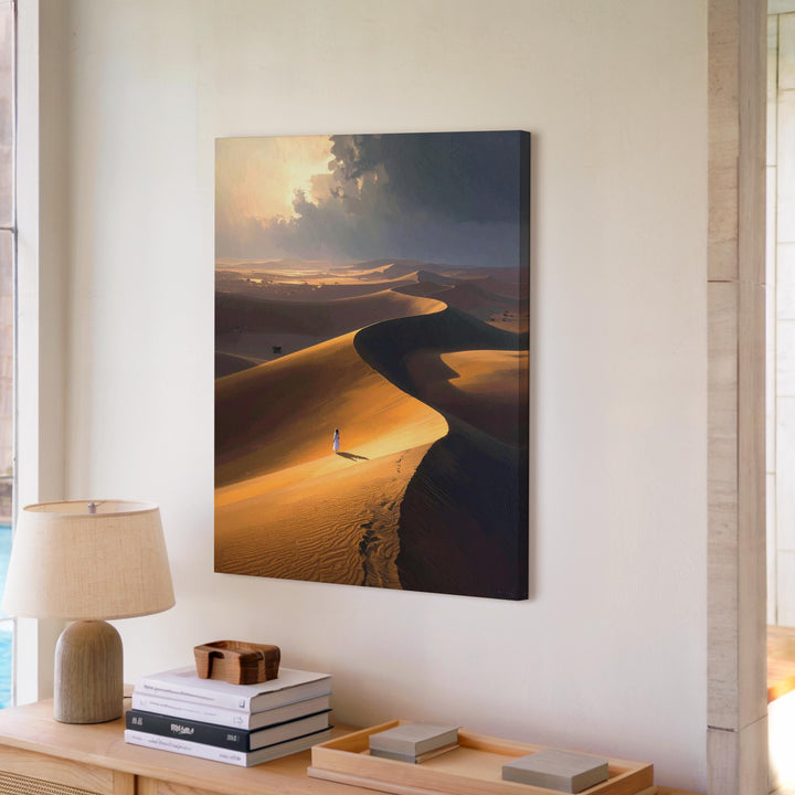 Solitude in the Desert Canvas – Expansive Landscape of Isolation and Reflection - Gifitto