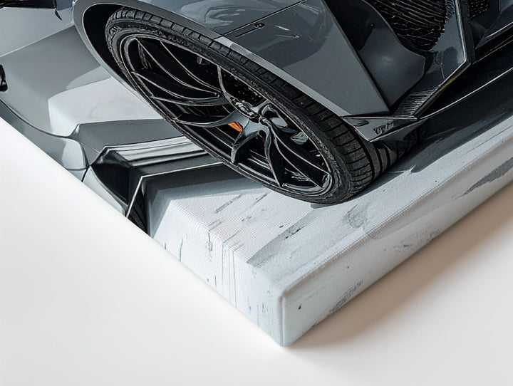 Matte Grey Lamborghini Huracán Canvas – High-Detail Sports Car Art - Gifitto