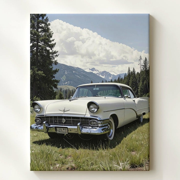 1959 Cadillac Classic Car Canvas – Vintage American Road Trip Art - Gifitto