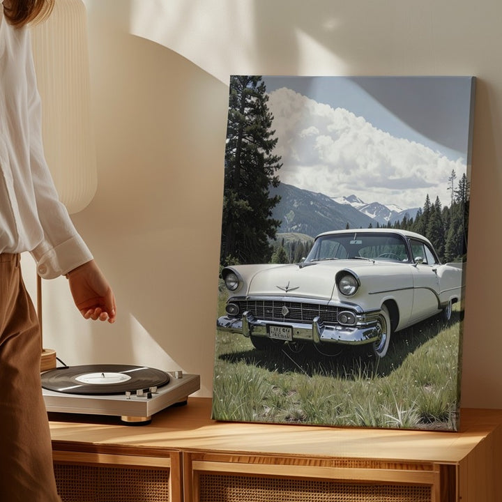 1959 Cadillac Classic Car Canvas – Vintage American Road Trip Art - Gifitto