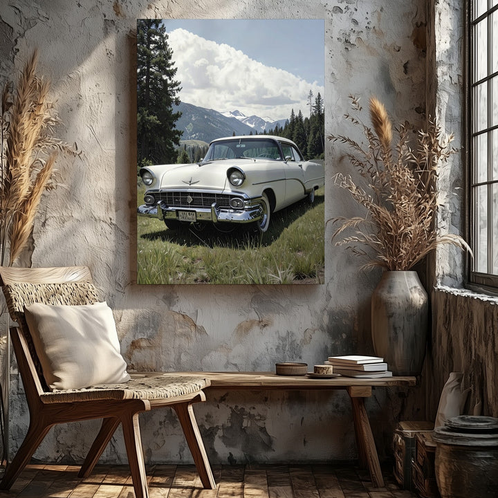 1959 Cadillac Classic Car Canvas – Vintage American Road Trip Art - Gifitto