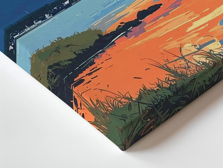 Sunset Glow over Mount Fuji Canvas – Vivid Japanese Lake Landscape Art - Gifitto