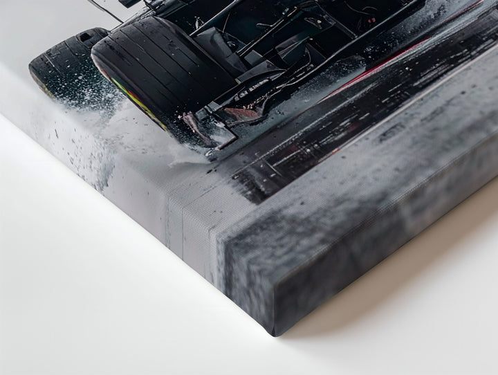 Mercedes-AMG Petronas F1 Car Canvas – Wet Track Racing Action Art - Gifitto