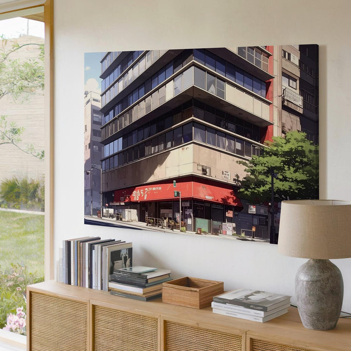 Sunlit City Corner Canvas – Modern Urban Street & Architecture Wall Art - Gifitto